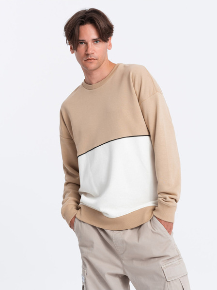 Ombre Clothing Bela in bež moška jopa Ombre Clothing