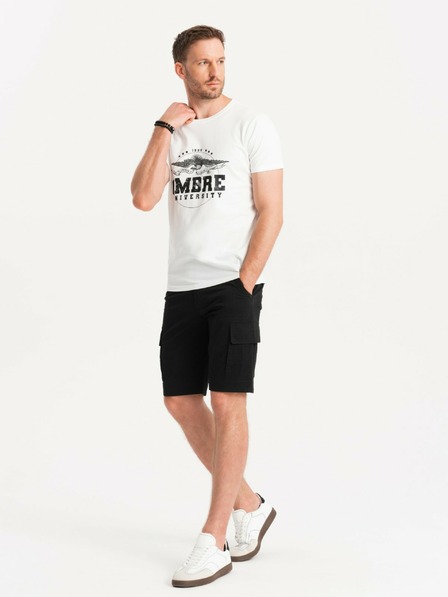 Ombre Clothing Črne moške kratke hlače Ombre Clothing