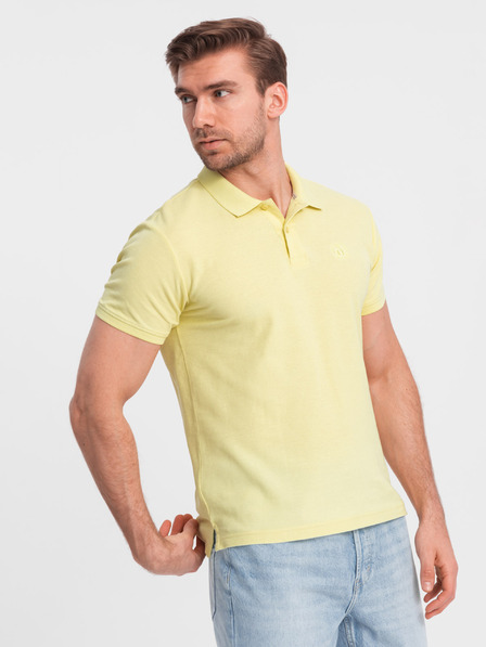Ombre Clothing Rumena moška osnovna polo majica Ombre Clothing