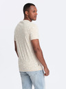Ombre Clothing Svetlo rjava moška majica z žepom Ombre Clothing