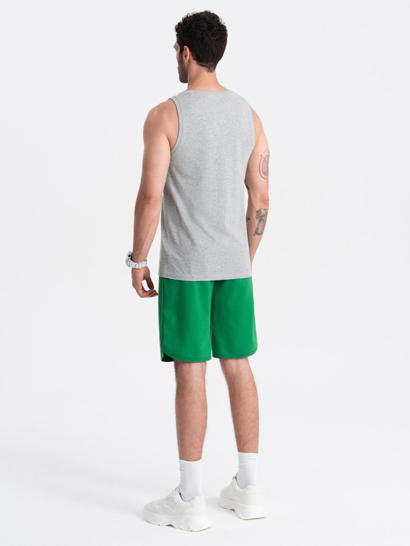 Ombre Clothing Siva moška bombažna osnovna majica Ombre Clothing