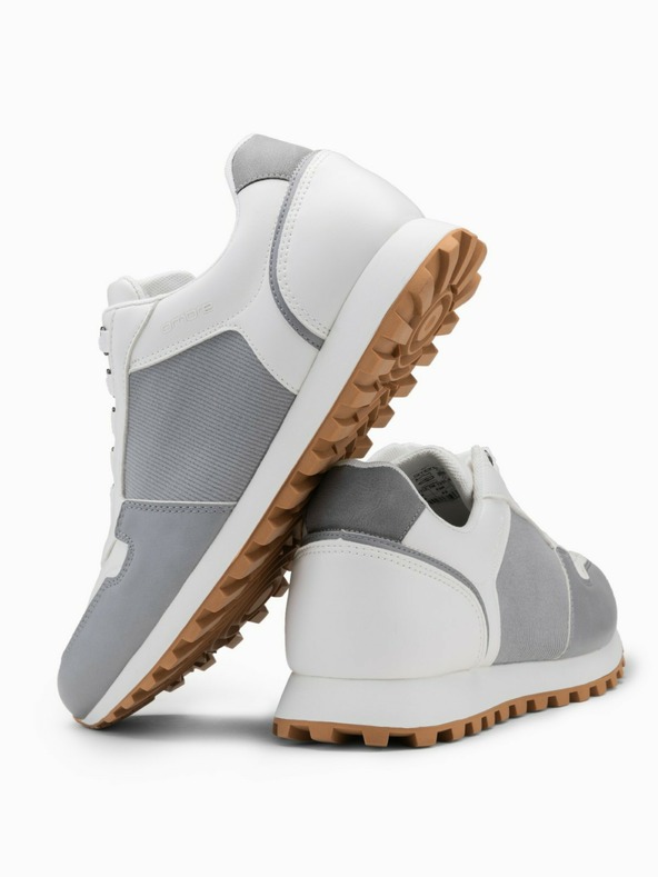 Ombre Clothing Moške bele in sive superge Ombre Clothing