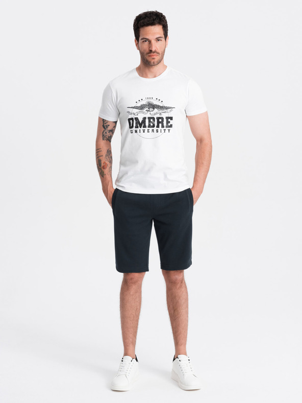 Ombre Clothing Črne moške osnovne športne hlače Ombre Clothing
