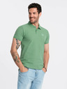Ombre Clothing Zelena moška osnovna polo majica Ombre Clothing