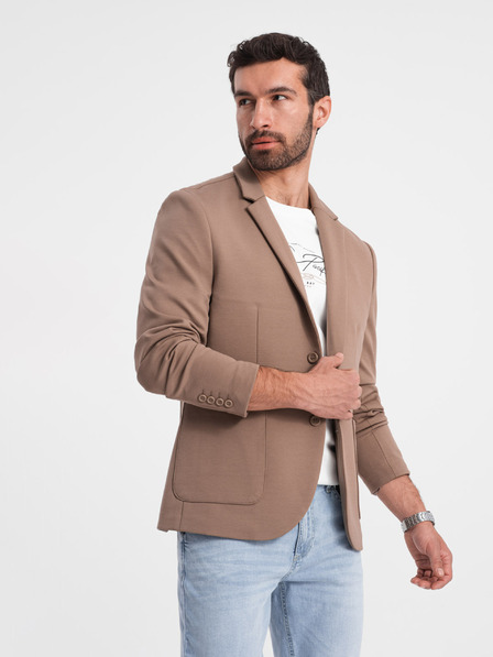 Ombre Clothing Bež moški suknjič z žepi Ombre Clothing