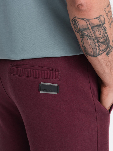 Ombre Clothing Bordo moške osnovne športne hlače Ombre Clothing