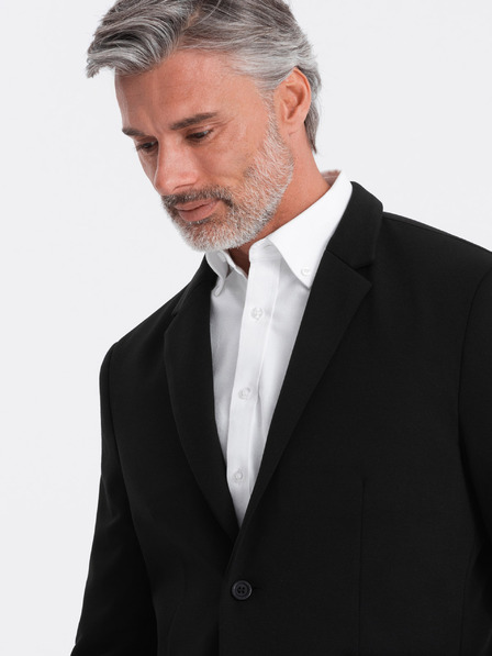 Ombre Clothing Črna moška jopica z žepi Ombre Clothing