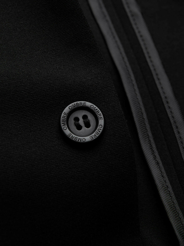 Ombre Clothing Črna moška jopica z žepi Ombre Clothing