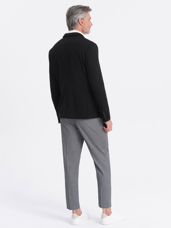 Ombre Clothing Črna moška jopica z žepi Ombre Clothing