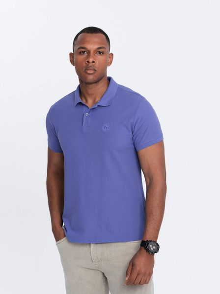 Ombre Clothing Vijolična moška osnovna polo majica Ombre Clothing