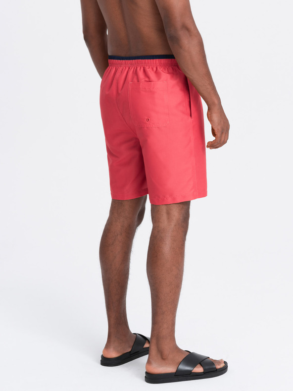 Ombre Clothing Koralne moške rebraste kopalke Ombre Clothing