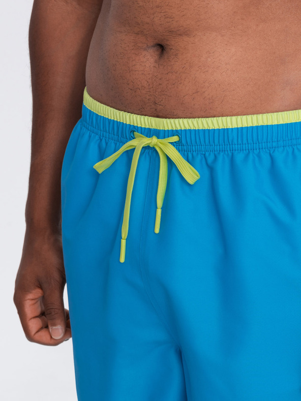 Ombre Clothing Modre moške rebraste kopalke Ombre Clothing