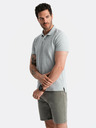 Ombre Clothing Svetlo siva moška osnovna polo majica Ombre Clothing