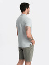 Ombre Clothing Svetlo siva moška osnovna polo majica Ombre Clothing