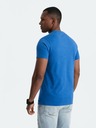 Ombre Clothing Modra moška majica z okroglim vratom Ombre Clothing