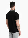 Ombre Clothing Črna moška polo majica brez gumbov Ombre Clothing