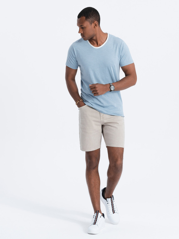 Ombre Clothing Modra moška srajca Ombre Clothing