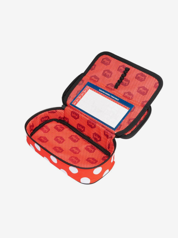 BAAGL  Rdeč šolski peresnik etue polka dots Baagl