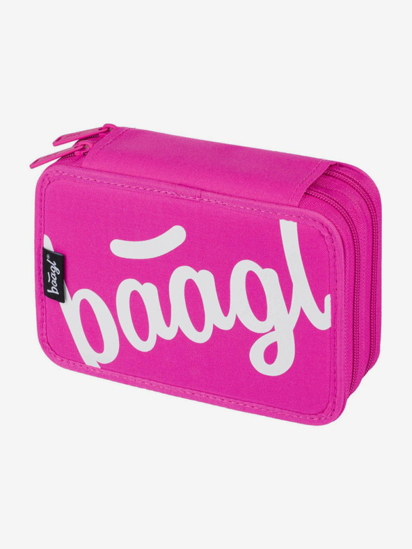 BAAGL  Rožnata šolska torbica dvonadstropni logotip roza Baagl