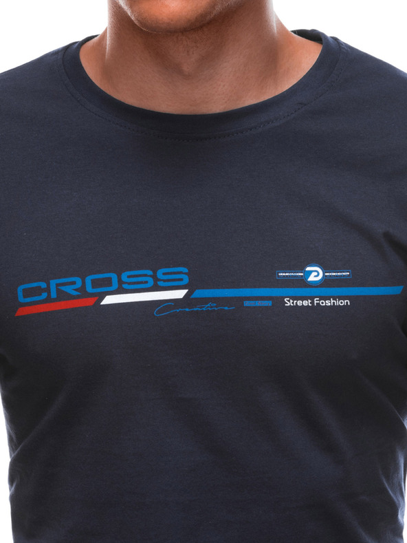 Edoti Moška majica s potiskom - temno modra EDOTI