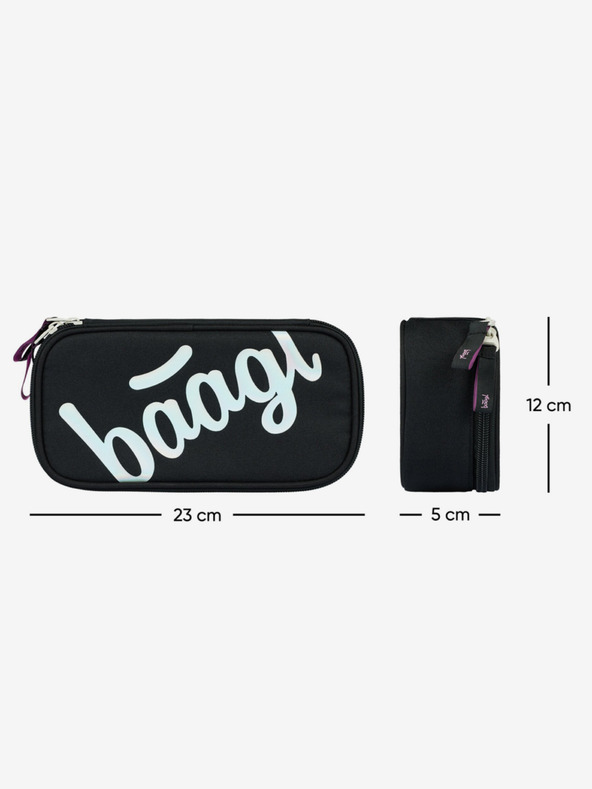 BAAGL  Črni šolski svinčnik Baagl Metallic Holo