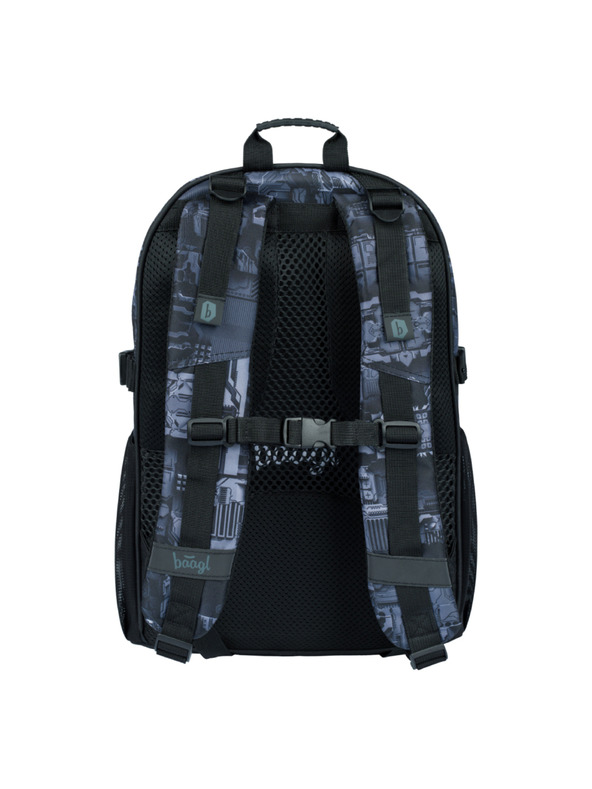 BAAGL  Sivi šolski nahrbtnik Baagl Core Technic