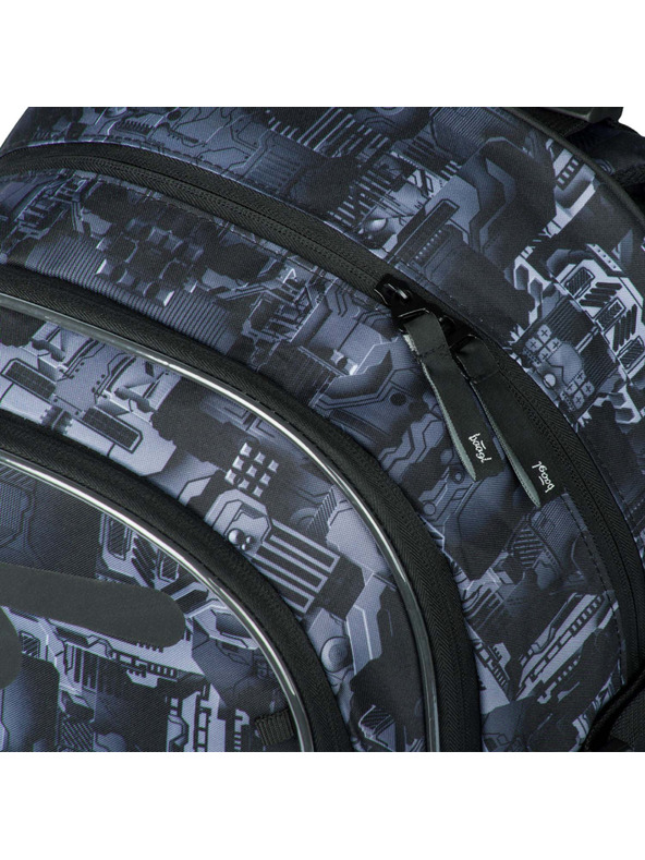 BAAGL  Sivi šolski nahrbtnik Baagl Core Technic