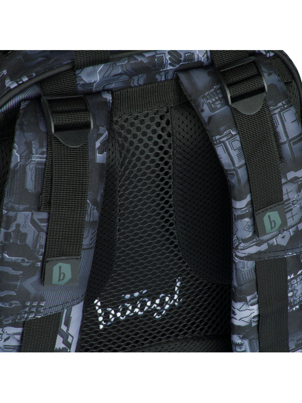 BAAGL  Sivi šolski nahrbtnik Baagl Core Technic