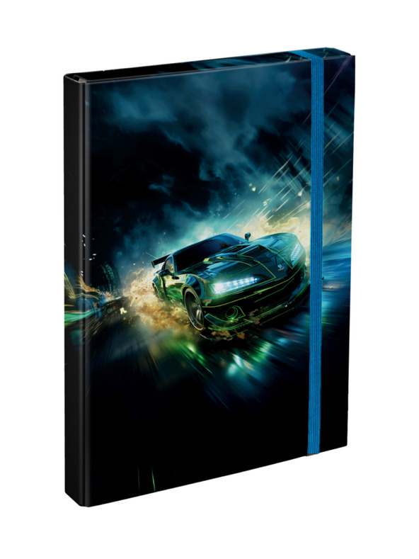 BAAGL  Črne mape za šolske zvezke A4 Baagl Dirkalnik