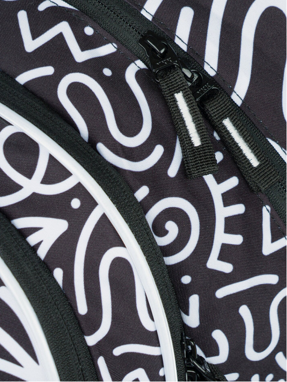 BAAGL  Črni šolski komplet z vzorcem - nahrbtnik, peresnica, torba Baagl Core Element