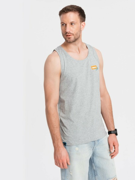 Ombre Clothing Moška bombažna majica s potiskom Summer Vibe Ombre oblačila