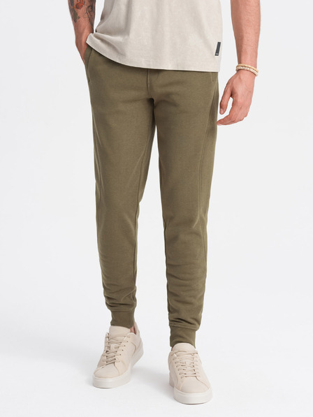 Ombre Clothing Moške bombažne trenirke BASIC Ombre Clothing