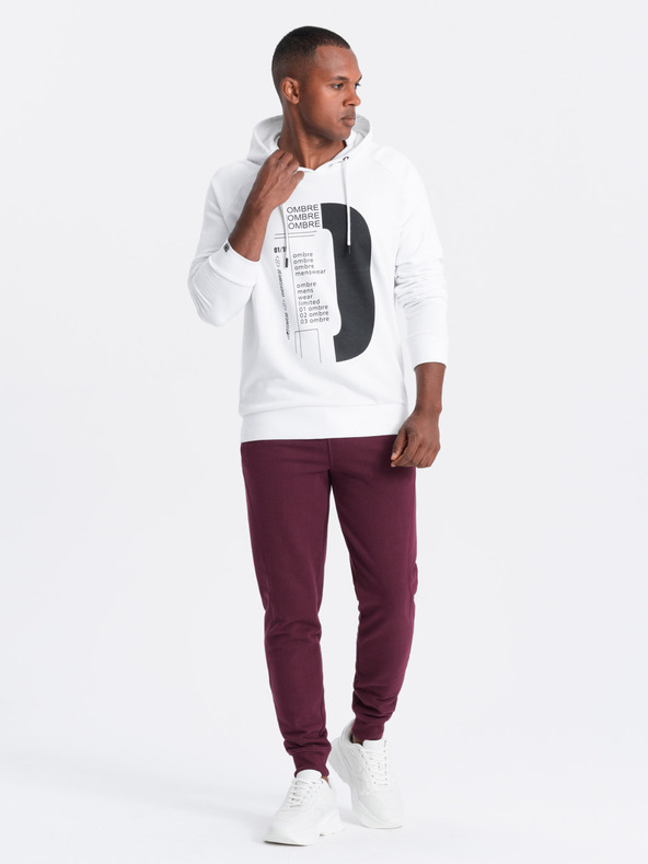 Ombre Clothing Moške bombažne trenirke BASIC joggers Ombre Clothing