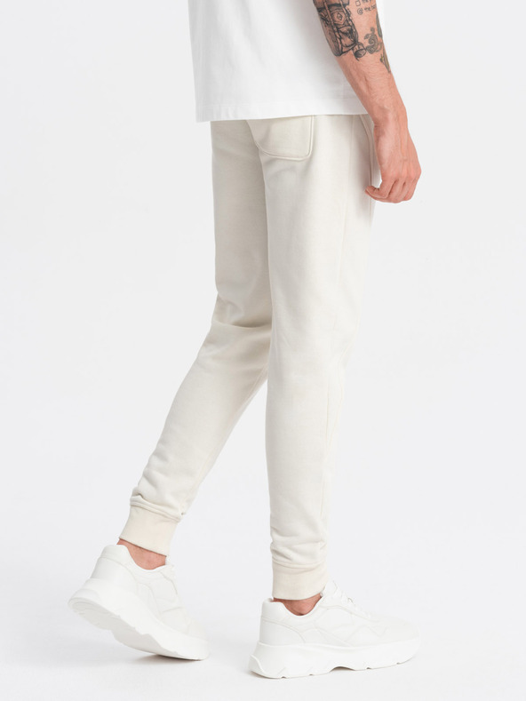 Ombre Clothing Moške bombažne trenirke BASIC Ombre Clothing