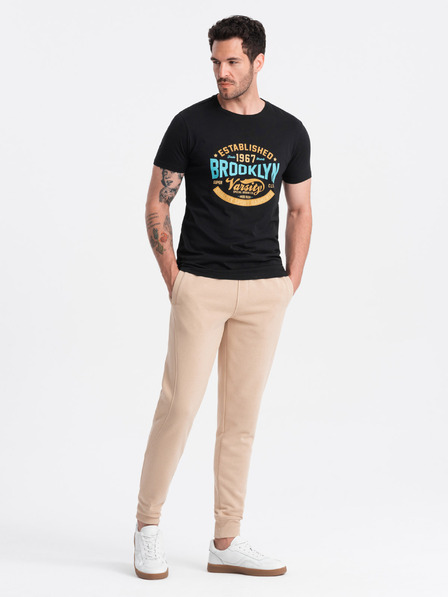 Ombre Clothing Moške bombažne trenirke BASIC joggers Ombre Clothing