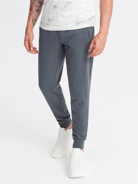 Ombre Clothing Moške bombažne trenirke BASIC Ombre Clothing
