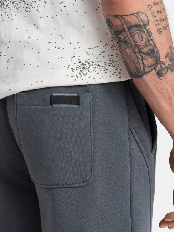 Ombre Clothing Moške bombažne trenirke BASIC Ombre Clothing