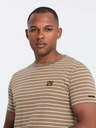 Ombre Clothing Moška črtasta majica z našitkom Ombre Clothing