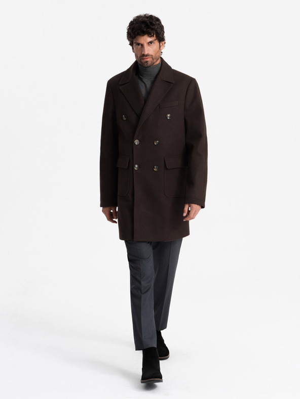 Ombre Clothing Moški dvoredni plašč Ombre Clothing