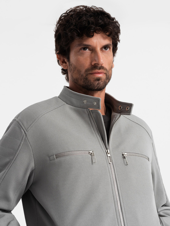 Ombre Clothing Moška jakna z žepi in ovratnikom Ombre Clothing