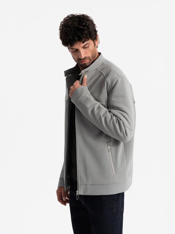 Ombre Clothing Moška jakna z žepi in ovratnikom Ombre Clothing