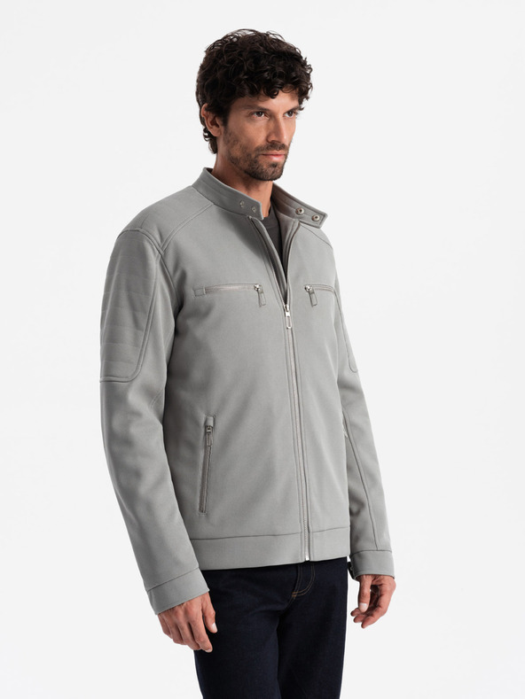 Ombre Clothing Moška jakna z žepi in ovratnikom Ombre Clothing