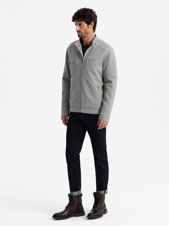 Ombre Clothing Moška jakna z žepi in ovratnikom Ombre Clothing