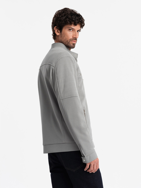 Ombre Clothing Moška jakna z žepi in ovratnikom Ombre Clothing