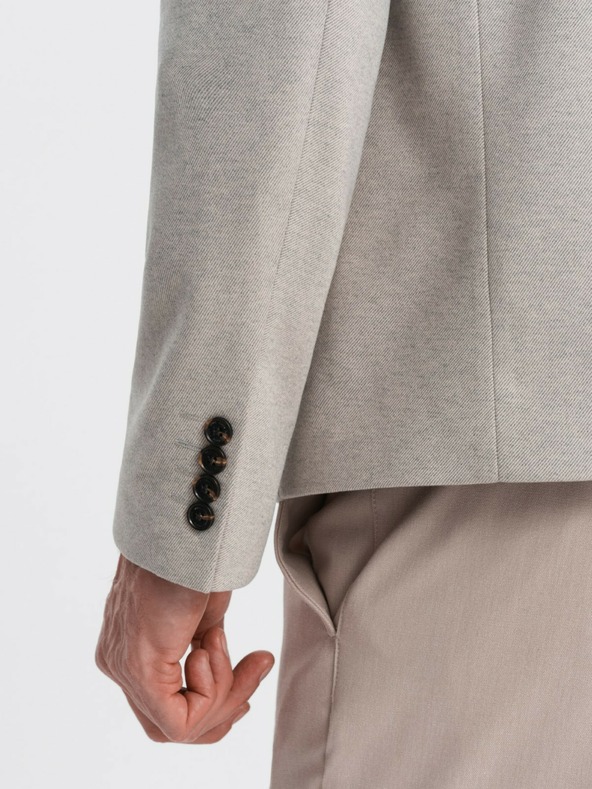 Ombre Clothing Ombre Clothing moška rjava jakna s stoječim ovratnikom