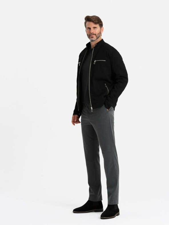 Ombre Clothing Moška jakna s pokončnim ovratnikom in žepi Ombre Clothing