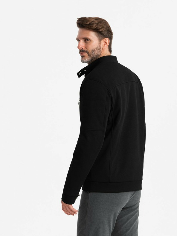 Ombre Clothing Moška jakna s pokončnim ovratnikom in žepi Ombre Clothing