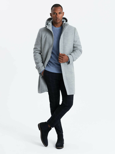 Ombre Clothing Moški plašč s kapuco Ombre oblačila