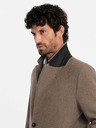 Ombre Clothing Eleganten moški enonadstropni plašč iz volnene mešanice Ombre Clothing V1 OM-COWC-0114