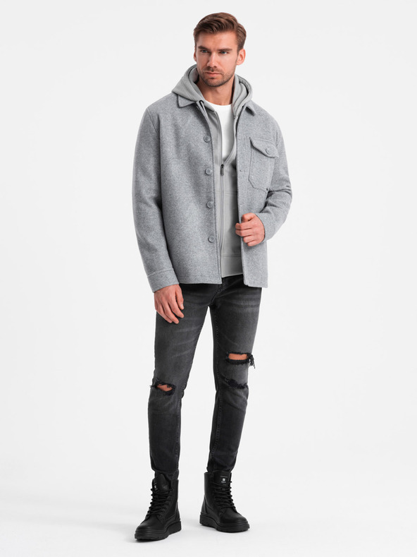 Ombre Clothing Moška lahka jopa iz flisa Ombre Clothing V2 OM-JANP-0199